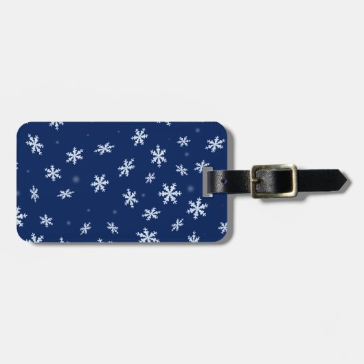 Schneeflocken Gepäckanhänger (Vorderseite horizontal)