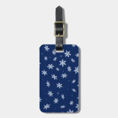 Schneeflocken Gepäckanhänger (Vorderseite vertikal)