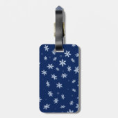 Schneeflocken Gepäckanhänger (Rückseite vertikal)