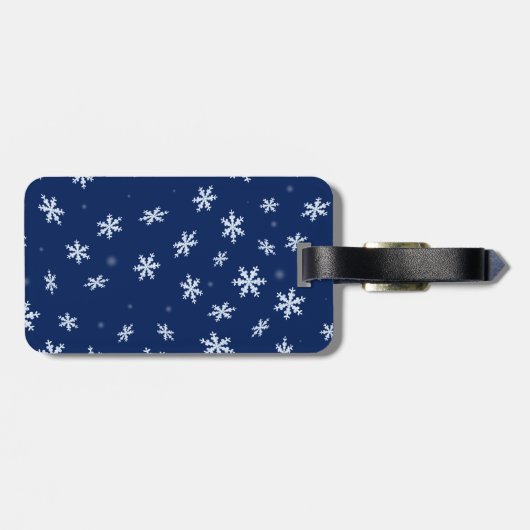 Schneeflocken Gepäckanhänger (Rückseite horizontal)