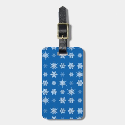 Schneeflocken Gepäckanhänger (Vorderseite vertikal)