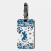 Schneeflocken Gepäckanhänger (Rückseite vertikal)