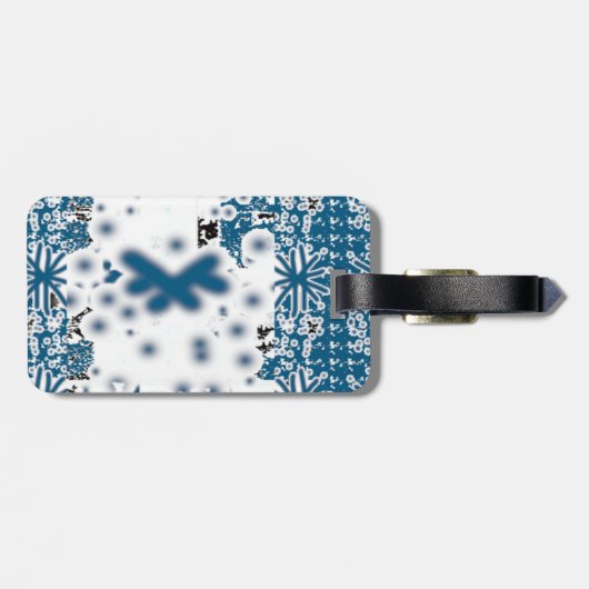 Schneeflocken Gepäckanhänger (Rückseite horizontal)