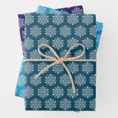 Schneeflocken, gepolstert, Wrapping Paper Sheets Geschenkpapier Set (Beispiel)