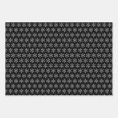 Schneeflocken, gepolstert, Wrapping Paper Sheets Geschenkpapier Set (Vorderseite)