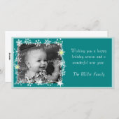 Schneeflocken Gerahmte Urlaubskarte Feiertagskarte (Vorne/Hinten)