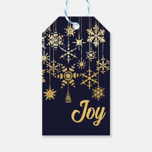 Schneeflocken Geschenkanhänger (Vorderseite)