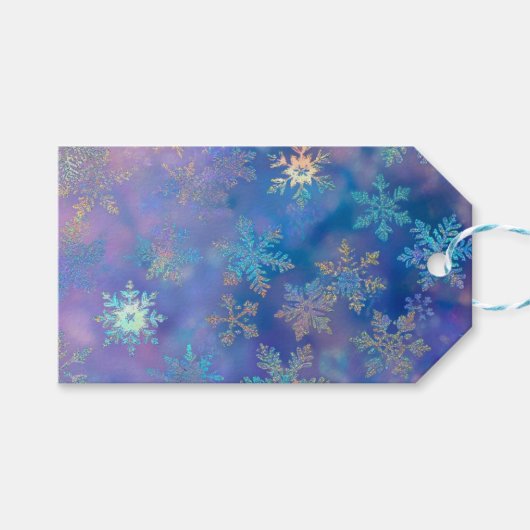 Schneeflocken Geschenkanhänger (Vorderseite (Horizontal))