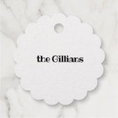 Schneeflocken Geschenkanhänger (Rückseite)