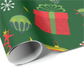 Schneeflocken Geschenkboxen Cupcakes Stars Weihnac Geschenkpapier (Rolleneckpunkt)