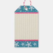 Schneeflocken & Geschenke Geschenkanhänger (Rückseite)