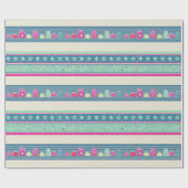 Schneeflocken & Geschenke Geschenkpapier (Flach)