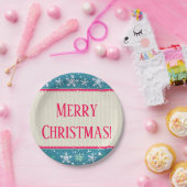Schneeflocken & Geschenke Pappteller (Party)