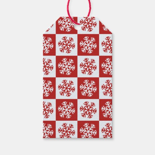 Schneeflocken-Geschenkmarken Geschenkanhänger (Vorderseite)