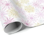 Schneeflocken Geschenkpapier (Rolleneckpunkt)
