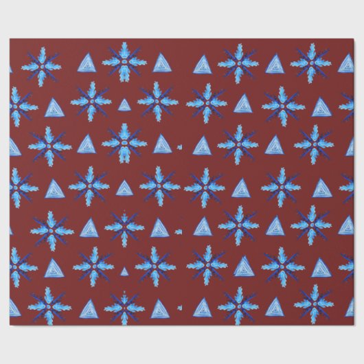 Schneeflocken Geschenkpapier (Saum)