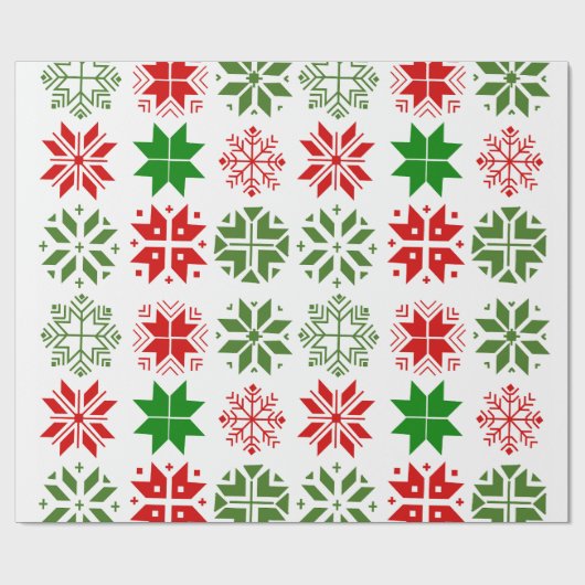 Schneeflocken Geschenkpapier (Flach)