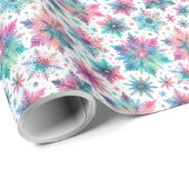 Schneeflocken Geschenkpapier (Rolleneckpunkt)