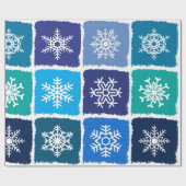 Schneeflocken Geschenkpapier (Flach)