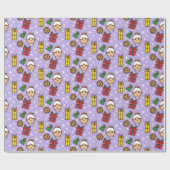 Schneeflocken Geschenkpapier (Flach)