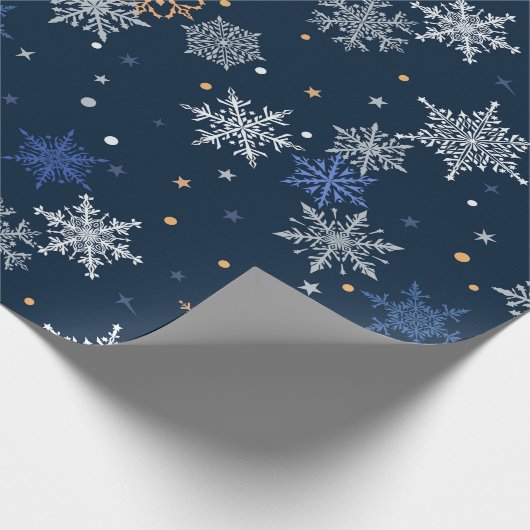 Schneeflocken Geschenkpapier (Ecke)