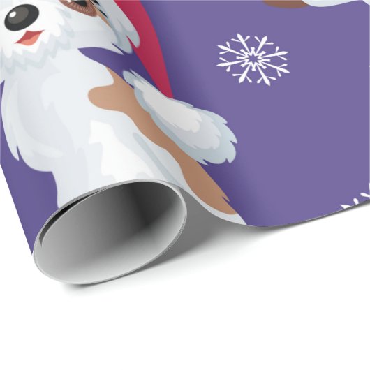 Schneeflocken Geschenkpapier (Rolleneckpunkt)