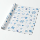 Schneeflocken geschenkpapier (Ungerollt)