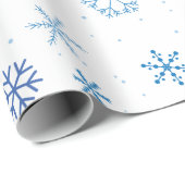Schneeflocken geschenkpapier (Rolleneckpunkt)