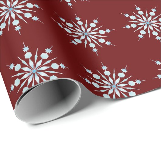 Schneeflocken Geschenkpapier (Rolleneckpunkt)