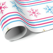 Schneeflocken Geschenkpapier (Rolleneckpunkt)