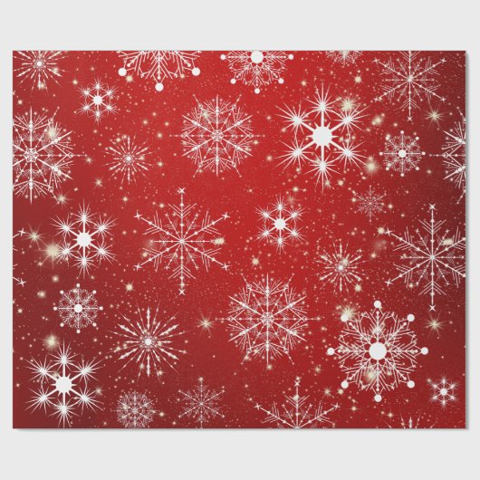 Schneeflocken Geschenkpapier (Flach)