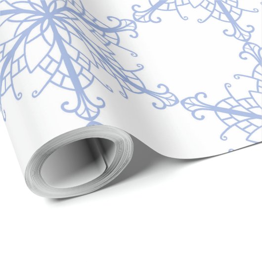 Schneeflocken Geschenkpapier (Rolleneckpunkt)