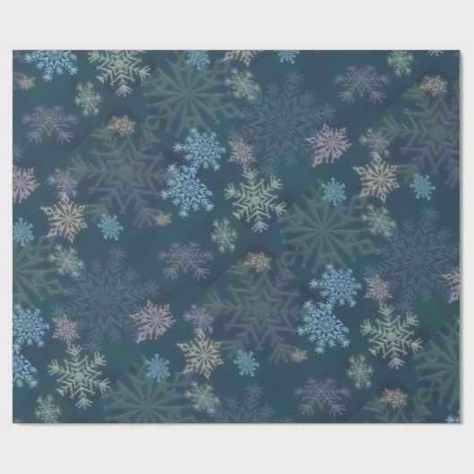 Schneeflocken Geschenkpapier (Flach)