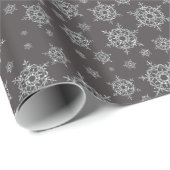 Schneeflocken Geschenkpapier (Rolleneckpunkt)