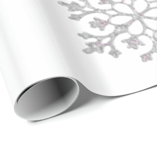 Schneeflocken Geschenkpapier (Rolleneckpunkt)