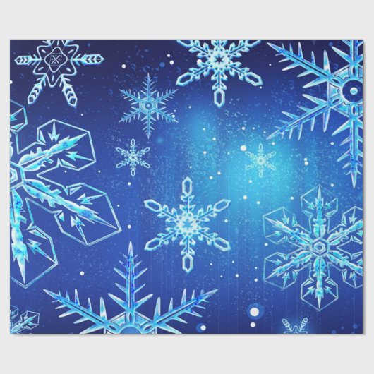 Schneeflocken Geschenkpapier (Flach)