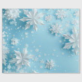 Schneeflocken Geschenkpapier (Flach)