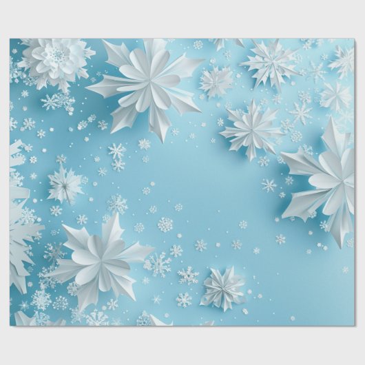 Schneeflocken Geschenkpapier (Flach)