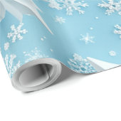 Schneeflocken Geschenkpapier (Rolleneckpunkt)