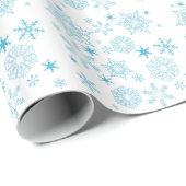 Schneeflocken Geschenkpapier (Rolleneckpunkt)