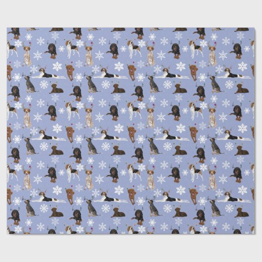 Schneeflocken Geschenkpapier (Flach)