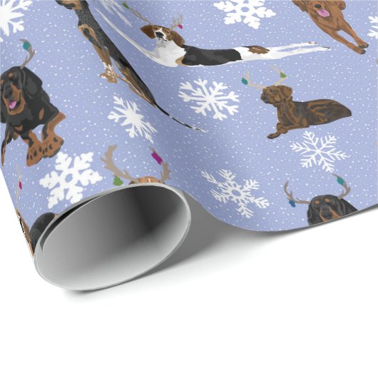 Schneeflocken Geschenkpapier (Rolleneckpunkt)