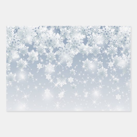 Schneeflocken Geschenkpapier Set (Vorderseite 3)