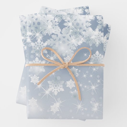 Schneeflocken Geschenkpapier Set (Beispiel)