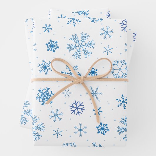 Schneeflocken  geschenkpapier set (Beispiel)