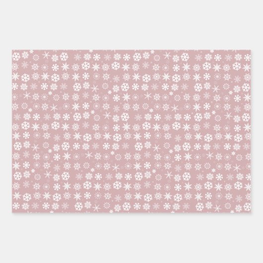 Schneeflocken Geschenkpapier Set (Vorderseite 2)
