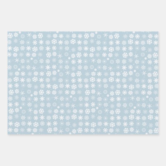 Schneeflocken Geschenkpapier Set (Vorderseite)