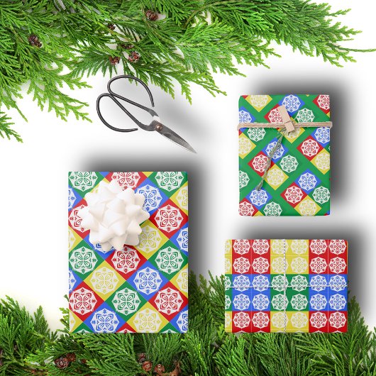 Schneeflocken Geschenkpapier Set