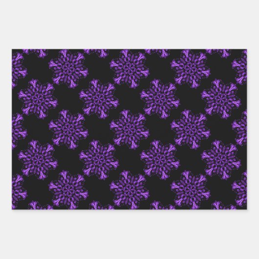 Schneeflocken Geschenkpapier Set (Vorderseite 2)