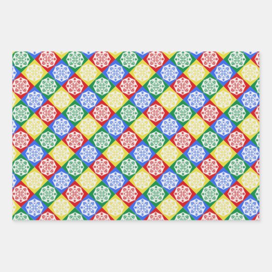 Schneeflocken Geschenkpapier Set (Vorderseite)